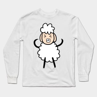 angry cute little sheep Long Sleeve T-Shirt